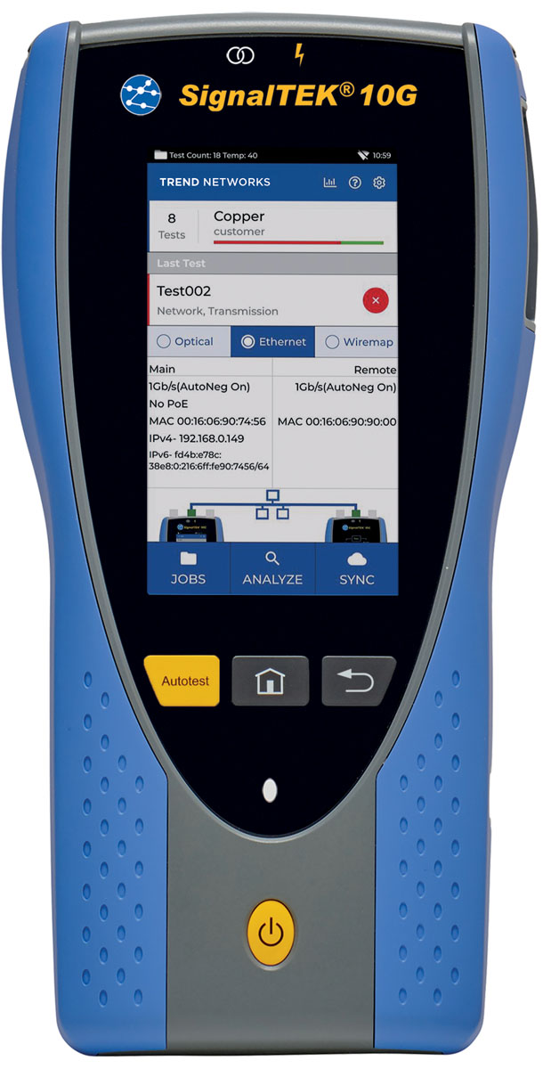 Tester transmisji danych SignalTEK 10G FT